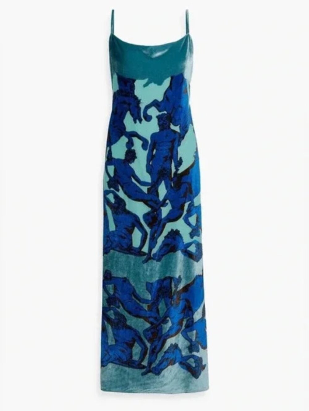 NWT Salvatore Ferragamo Draped Printed Devoré-Velvet Dress